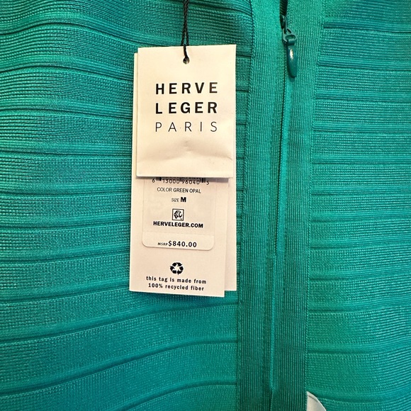 Green Herve Leger Bandage Dress - Picture 6 of 6